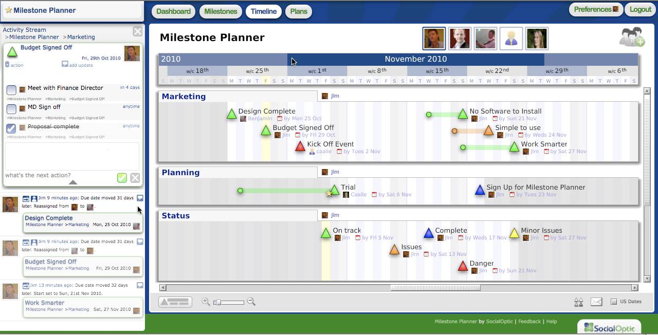 Meilenstein Software Apps: Meilenstein Planer